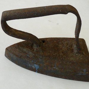 Antique cast iron sad iron clothes flat home decor